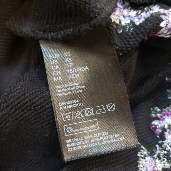 H&M X Giambattista Valli Embroidered Rhinestone Unisex Sweatshirt Sz XS - Picture 15 of 15